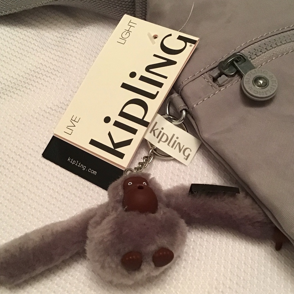 ✔️Kipling Light Gray Annabelle Crossbody Bag, NWT - Picture 14 of 15